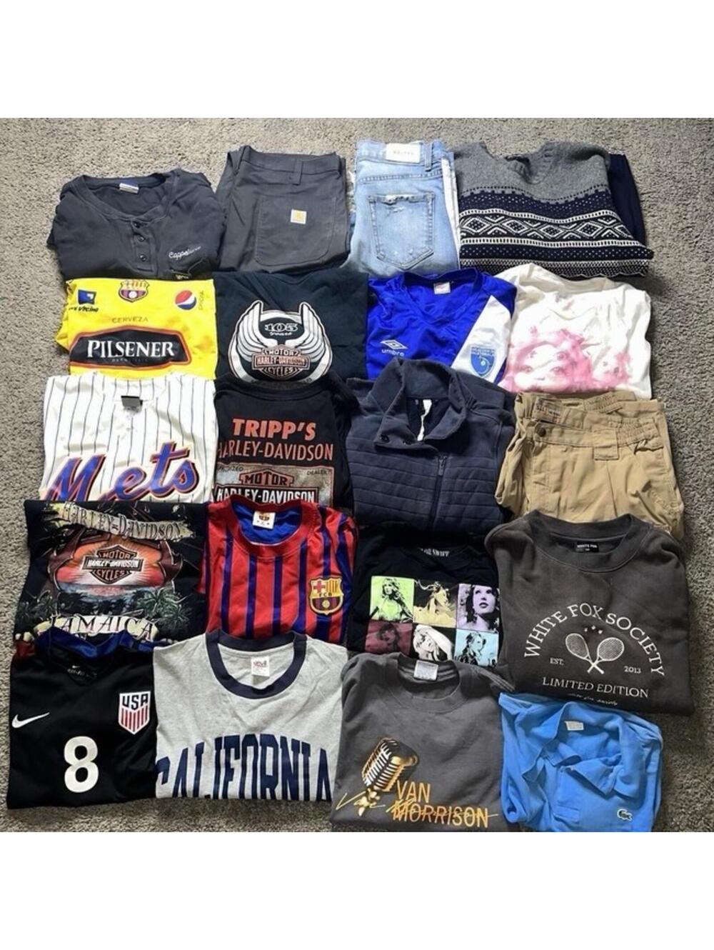 Mens Vintage Y2K 00s 90s Clothing Lot Adidas Southpole Akademiks MTV Polo 15 Pcs